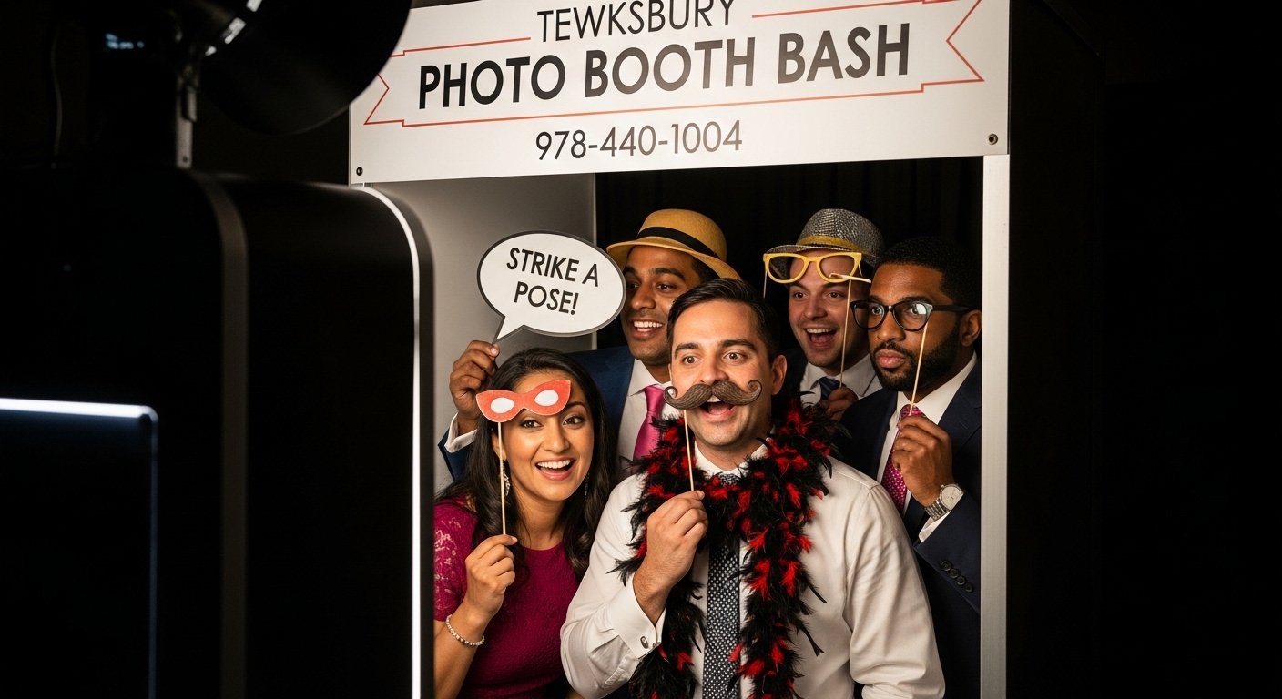 Photo booth event setup in Burlington